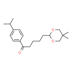 ChemSpider 2D Image | 5-(5,5-Dimethyl-1,3-dioxan-2-yl)-1-(4-isopropylphenyl)-1-pentanone | C20H30O3