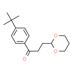 ChemSpider 2D Image | 3-(1,3-Dioxan-2-Yl)-4'-Tert-Butylpropiophenone | C17H24O3