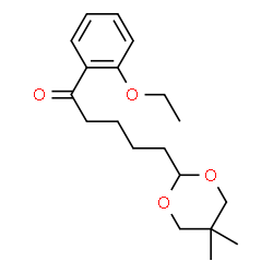 ChemSpider 2D Image | 5-(5,5-Dimethyl-1,3-dioxan-2-yl)-1-(2-ethoxyphenyl)-1-pentanone | C19H28O4