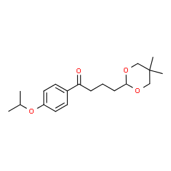 ChemSpider 2D Image | 4-(5,5-Dimethyl-1,3-dioxan-2-yl)-1-(4-isopropoxyphenyl)-1-butanone | C19H28O4