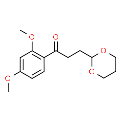 ChemSpider 2D Image | 1-(2,4-Dimethoxyphenyl)-3-(1,3-dioxan-2-yl)-1-propanone | C15H20O5