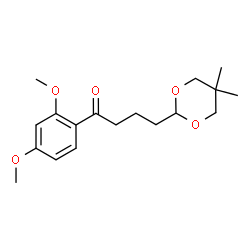 ChemSpider 2D Image | 1-(2,4-Dimethoxyphenyl)-4-(5,5-dimethyl-1,3-dioxan-2-yl)-1-butanone | C18H26O5