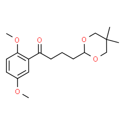 ChemSpider 2D Image | 1-(2,5-Dimethoxyphenyl)-4-(5,5-dimethyl-1,3-dioxan-2-yl)-1-butanone | C18H26O5