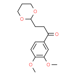 ChemSpider 2D Image | 3',4'-dimethoxy-3-(1,3-dioxan-2-yl)propiophenone | C15H20O5