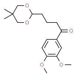 ChemSpider 2D Image | 1-(3,4-Dimethoxyphenyl)-4-(5,5-dimethyl-1,3-dioxan-2-yl)-1-butanone | C18H26O5