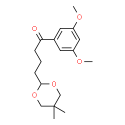 ChemSpider 2D Image | 1-(3,5-Dimethoxyphenyl)-4-(5,5-dimethyl-1,3-dioxan-2-yl)-1-butanone | C18H26O5