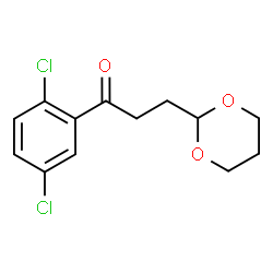 ChemSpider 2D Image | 2',5'-Dichloro-3-(1,3-Dioxan-2-Yl) Propiophenone | C13H14Cl2O3