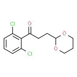 ChemSpider 2D Image | 1-(2,6-Dichlorophenyl)-3-(1,3-dioxan-2-yl)-1-propanone | C13H14Cl2O3