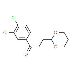 ChemSpider 2D Image | 3',4'-Dichloro-3-(1,3-Dioxan-2-Yl)-Propiophenone | C13H14Cl2O3