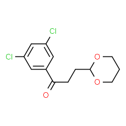 ChemSpider 2D Image | 3',5'-Dichloro-3-(1,3-Dioxan-2-Yl)-Propiophenone | C13H14Cl2O3