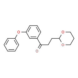 ChemSpider 2D Image | 3-(1,3-Dioxan-2-yl)-1-(3-phenoxyphenyl)-1-propanone | C19H20O4