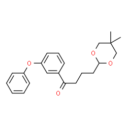 ChemSpider 2D Image | 4-(5,5-Dimethyl-1,3-dioxan-2-yl)-1-(3-phenoxyphenyl)-1-butanone | C22H26O4