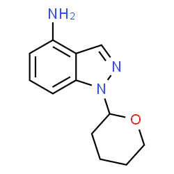 ChemSpider 2D Image | 4-Amino-1-(tetrahydropyranyl)-1H-indazole | C12H15N3O