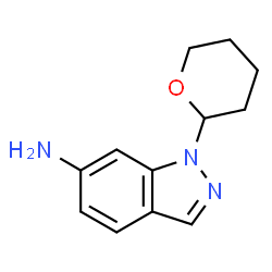 ChemSpider 2D Image | 6-Amino-1-(tetrahydropyranyl)-1H-indazole | C12H15N3O
