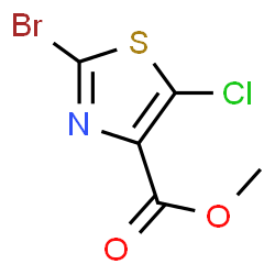 ChemSpider 2D Image | Methyl 2-bromo-5-chlorothiazole-4-carboxylate | C5H3BrClNO2S