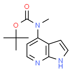 ChemSpider 2D Image | tert-butyl methyl(1H-pyrrolo[2,3-b]pyridin-4-yl)carbamate | C13H17N3O2