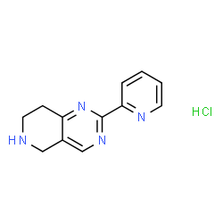 ChemSpider 2D Image | 2-(2-Pyridinyl)-5,6,7,8-tetrahydropyrido[4,3-d]pyrimidine hydrochloride (1:1) | C12H13ClN4