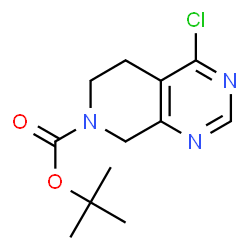 ChemSpider 2D Image | tert-butyl 4-chloro-5H,6H,7H,8H-pyrido[3,4-d]pyrimidine-7-carboxylate | C12H16ClN3O2