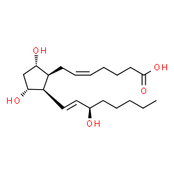 ChemSpider 2D Image | (5Z,8beta,9alpha,11alpha,13E,15R)-9,11,15-Trihydroxyprosta-5,13-dien-1-oic acid | C20H34O5