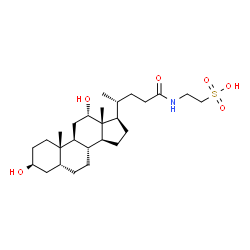 ChemSpider 2D Image | 2-{[(3beta,5beta,12alpha)-3,12-Dihydroxy-24-oxocholan-24-yl]amino}ethanesulfonic acid | C26H45NO6S