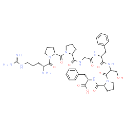 ChemSpider 2D Image | D-Arginyl-D-prolyl-D-prolylglycyl-D-phenylalanyl-D-seryl-D-prolyl-L-phenylalanine | C44H61N11O10