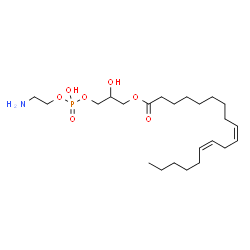 ChemSpider 2D Image | 3-{[(2-Aminoethoxy)(hydroxy)phosphoryl]oxy}-2-hydroxypropyl (9Z,12Z)-9,12-octadecadienoate | C23H44NO7P