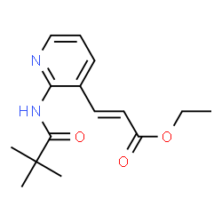 ChemSpider 2D Image | Ethyl (2E)-3-{2-[(2,2-dimethylpropanoyl)amino]-3-pyridinyl}acrylate | C15H20N2O3
