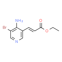 ChemSpider 2D Image | Ethyl (2E)-3-(4-amino-5-bromo-3-pyridinyl)acrylate | C10H11BrN2O2