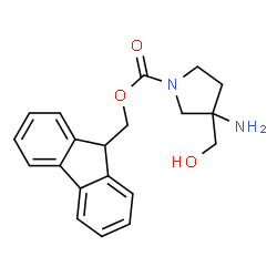 ChemSpider 2D Image | 1-Fmoc-3-amino-3-(hydroxymethyl)pyrrolidine | C20H22N2O3