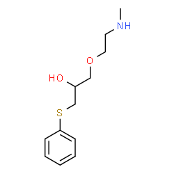 ChemSpider 2D Image | 1-[2-(Methylamino)ethoxy]-3-(phenylsulfanyl)-2-propanol | C12H19NO2S