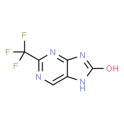 ChemSpider 2D Image | 2-(Trifluoromethyl)-1,7-dihydro-8H-purin-8-one | C6H3F3N4O