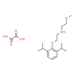 ChemSpider 2D Image | 2-(2,6-Diisopropylphenoxy)-N-(2-methoxyethyl)ethanamine ethanedioate (1:1) | C19H31NO6