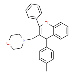 ChemSpider 2D Image | 4-(2-Phenyl-4-p-tolyl-4H-chromen-3-ylmethyl)-morpholine | C27H27NO2