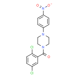 ChemSpider 2D Image | (2,5-Dichlorophenyl)[4-(4-nitrophenyl)-1-piperazinyl]methanone | C17H15Cl2N3O3