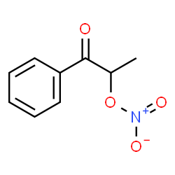 ChemSpider 2D Image | 1-Oxo-1-phenyl-2-propanyl nitrate | C9H9NO4