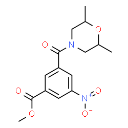 ChemSpider 2D Image | methyl 3-(2,6-dimethylmorpholine-4-carbonyl)-5-nitrobenzoate | C15H18N2O6