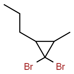 ChemSpider 2D Image | 1,1-Dibromo-2-methyl-3-propylcyclopropane | C7H12Br2