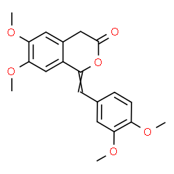 ChemSpider 2D Image | 1-(3,4-Dimethoxybenzylidene)-6,7-dimethoxy-1,4-dihydro-3H-isochromen-3-one | C20H20O6