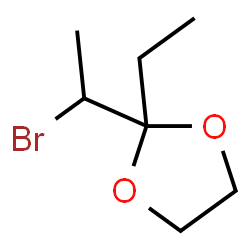 ChemSpider 2D Image | 2-(1-Bromoethyl)-2-ethyl-1,3-dioxolane | C7H13BrO2
