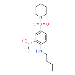 ChemSpider 2D Image | N-Butyl-2-nitro-4-(1-piperidinylsulfonyl)aniline | C15H23N3O4S