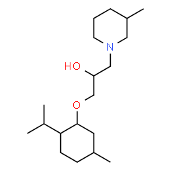 ChemSpider 2D Image | 1-[(2-Isopropyl-5-methylcyclohexyl)oxy]-3-(3-methyl-1-piperidinyl)-2-propanol | C19H37NO2
