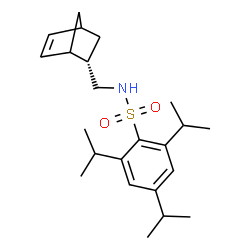 ChemSpider 2D Image | N-[(2S)-Bicyclo[2.2.1]hept-5-en-2-ylmethyl]-2,4,6-triisopropylbenzenesulfonamide | C23H35NO2S