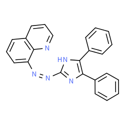 ChemSpider 2D Image | 8-[(Z)-(4,5-Diphenyl-1H-imidazol-2-yl)diazenyl]quinoline | C24H17N5