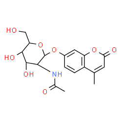 ChemSpider 2D Image | 4-Methyl-2-oxo-2H-chromen-7-yl 2-acetamido-2-deoxyhexopyranoside | C18H21NO8