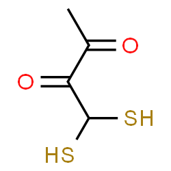 ChemSpider 2D Image | 1,1-Disulfanyl-2,3-butanedione | C4H6O2S2