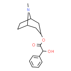 ChemSpider 2D Image | 8-Methyl-8-azabicyclo[3.2.1]oct-3-yl hydroxy(phenyl)acetate | C16H21NO3