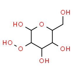 ChemSpider 2D Image | 3-Hydroperoxy-6-(hydroxymethyl)tetrahydro-2H-pyran-2,4,5-triol | C6H12O7
