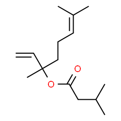 ChemSpider 2D Image | 3,7-Dimethyl-1,6-octadien-3-yl 3-methylbutanoate | C15H26O2