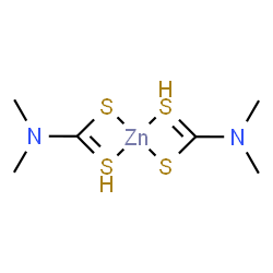 ChemSpider 2D Image | Bis(dimethylcarbamodithioato-kappa~2~S,S')zinc | C6H12N2S4Zn