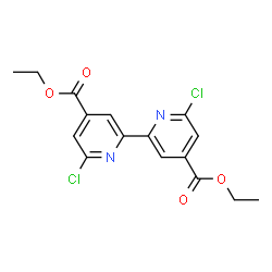 ChemSpider 2D Image | Diethyl-6,6'-dichlor-2,2'-bipyridin-4,4'-dicarboxylat | C16H14Cl2N2O4
